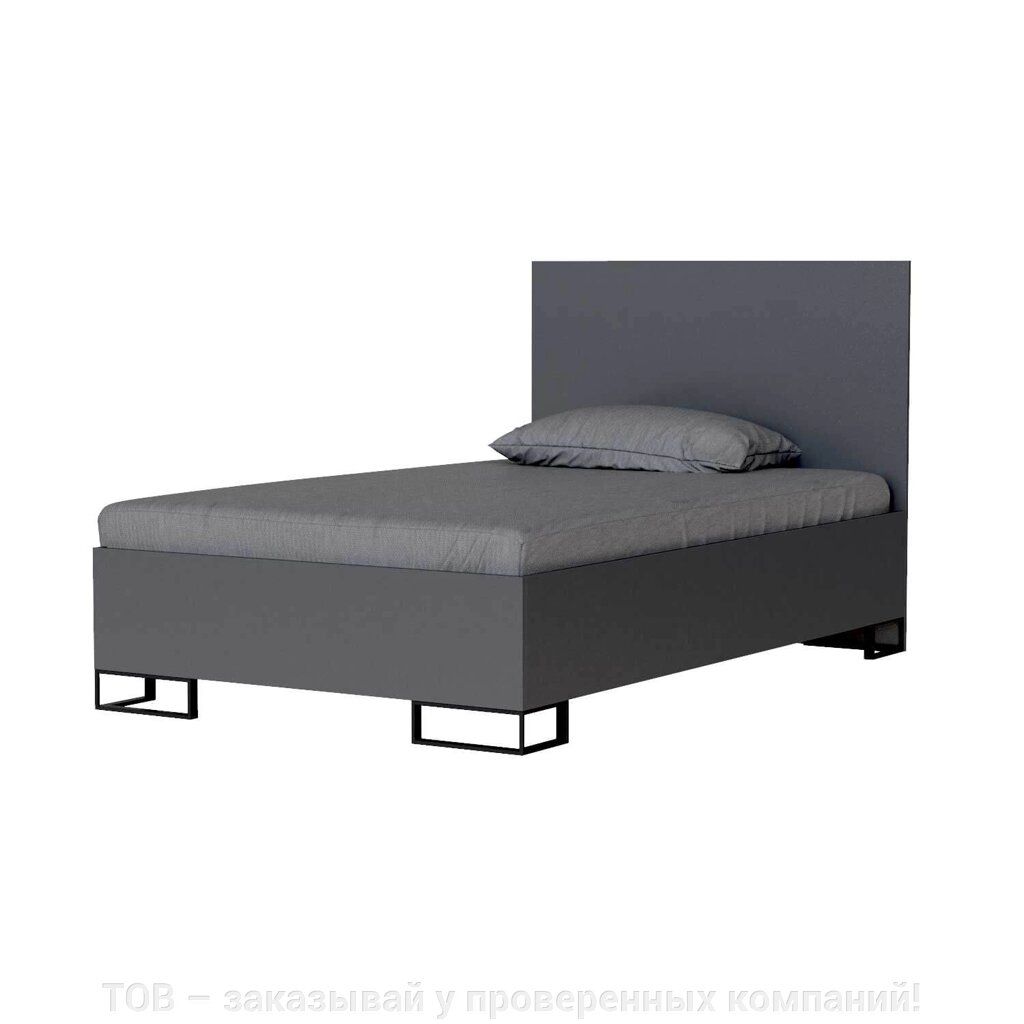 Ліжко Ascet 1200*2000 Графіт від компанії ТОВ - замовляй у перевірених компаній! - фото 1
