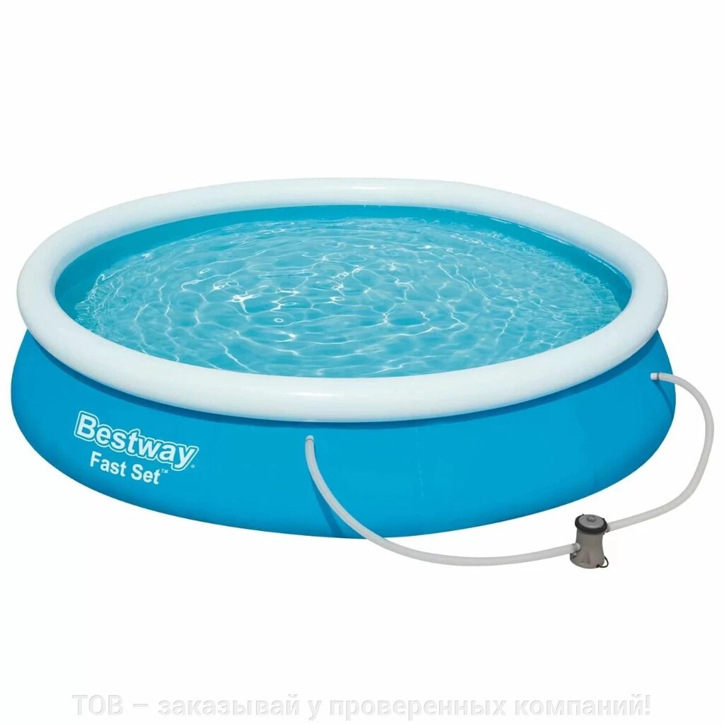 Надувний круглий басейн Bestway 57274 (366х76 см) з картриджним фільтром від компанії ТОВ - замовляй у перевірених компаній! - фото 1