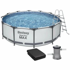 Каркасний басейн Bestway 56420 (366х122 см) з картриджним фільтром, тентом та драбиною