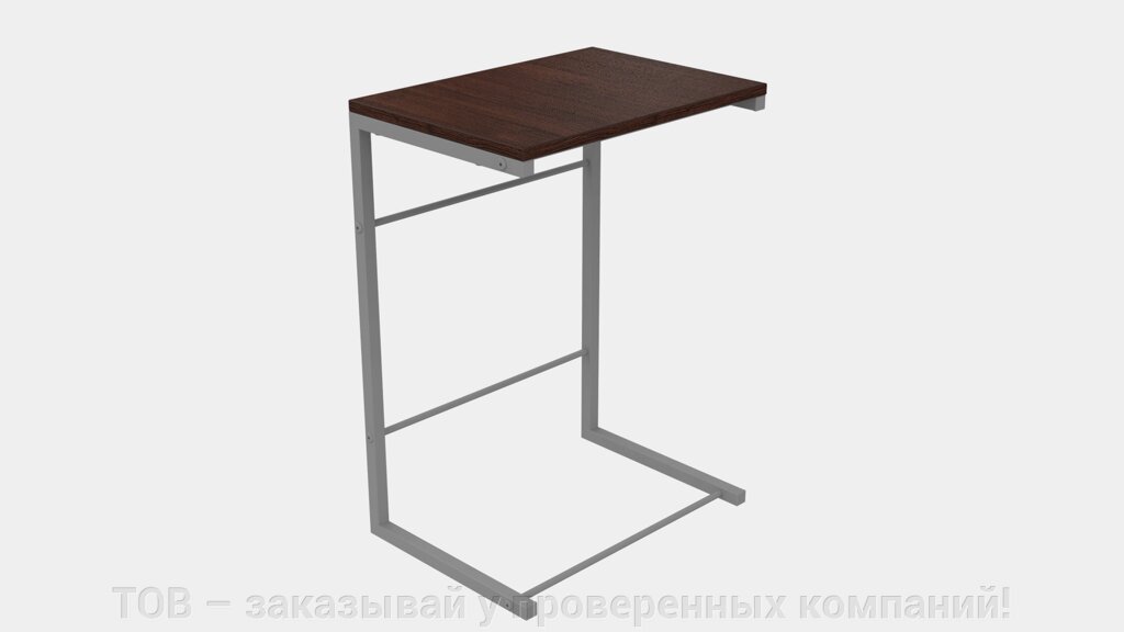 Приставний Столик Террі Ferrum-decor 650x440x330 Сірий метал ДСП Венге Магія 16 мм від компанії ТОВ - замовляй у перевірених компаній! - фото 1