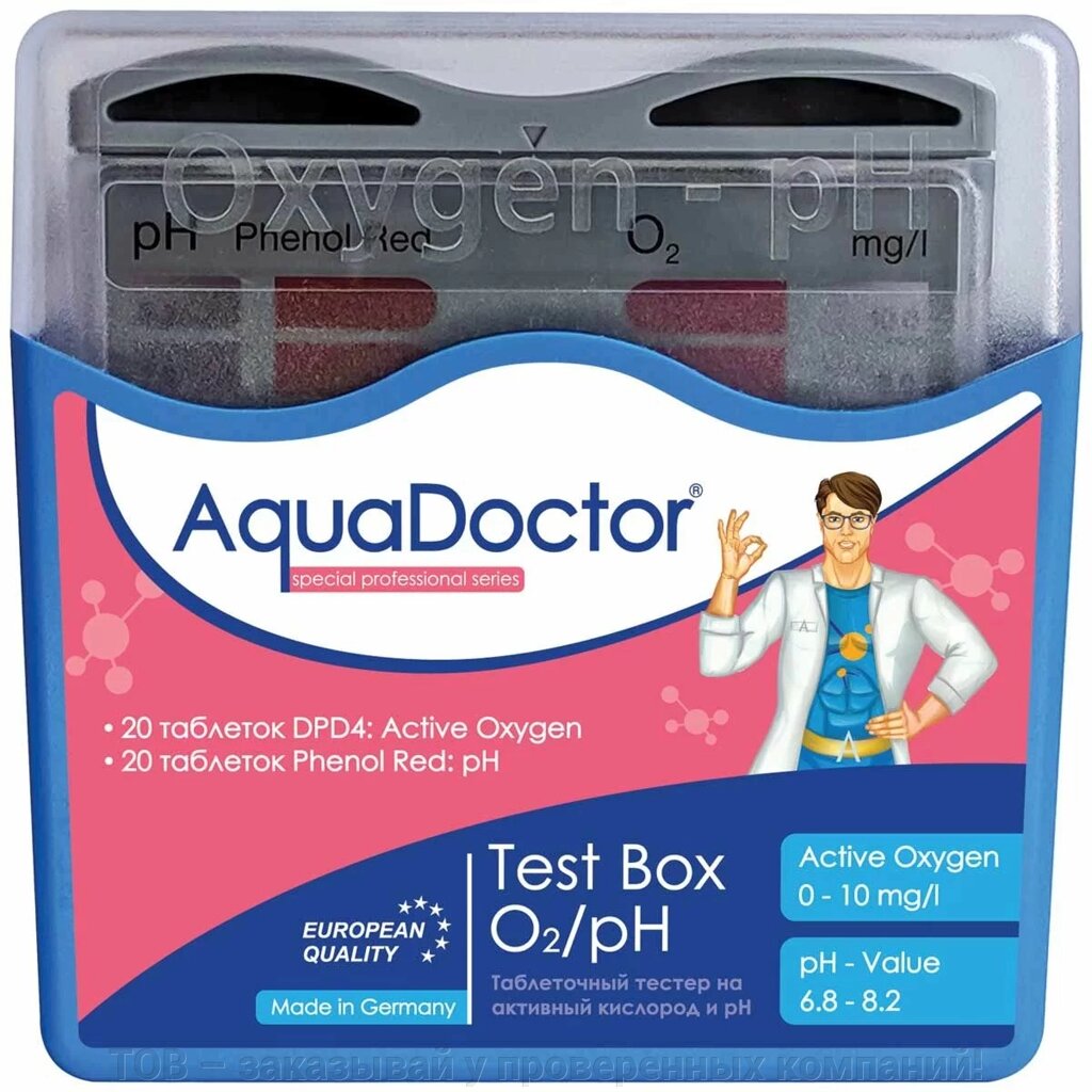 Тестер AquaDoctor Test Box O2/pH від компанії ТОВ - замовляй у перевірених компаній! - фото 1