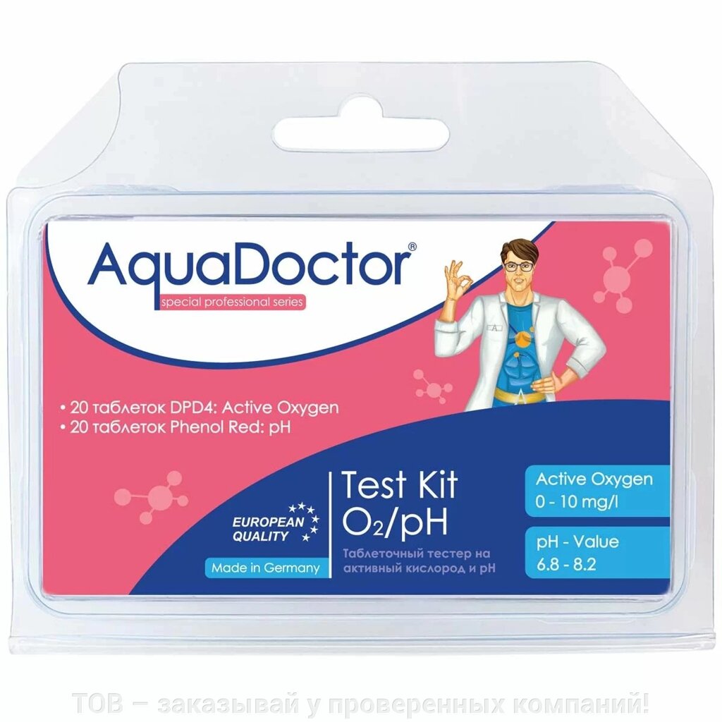 Тестер AquaDoctor Test Kit O2/pH від компанії ТОВ - замовляй у перевірених компаній! - фото 1