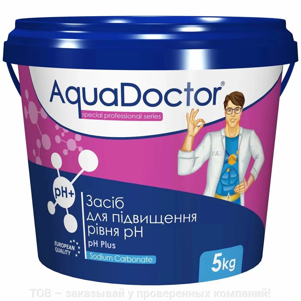 Засіб для підвищення рівня pH AquaDoctor pH Plus 5 кг від компанії ТОВ - замовляй у перевірених компаній! - фото 1