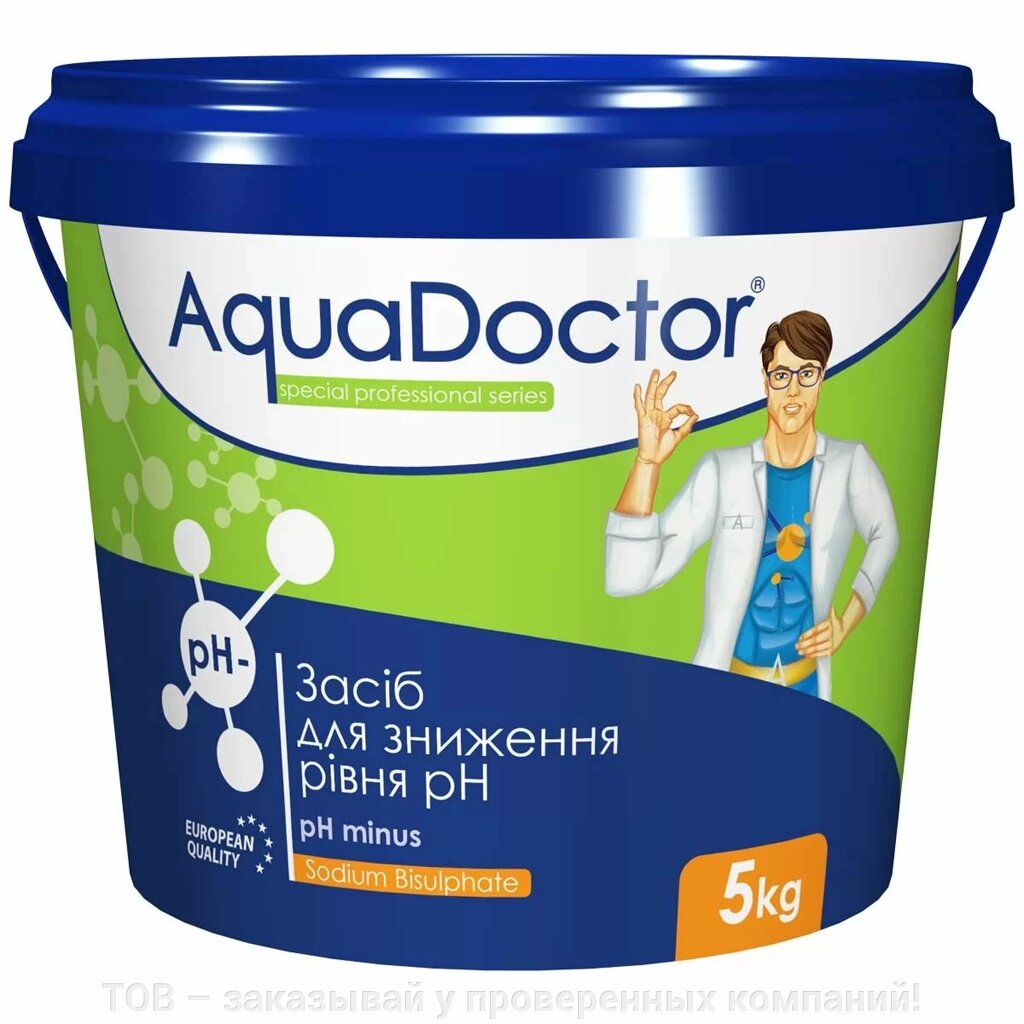 Засіб зниження рівня pH AquaDoctor pH Minus 5 кг від компанії ТОВ - замовляй у перевірених компаній! - фото 1