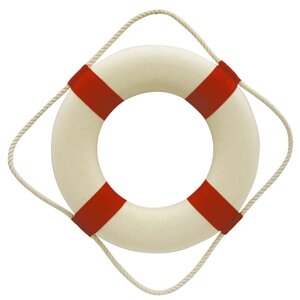 Декор «Рятувальний круг» Sea Club, d-30 см білий з червоним