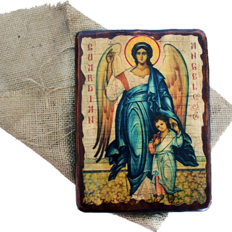Дерев'яна ікона Ангел з дітьми, 17х23 см (814-2078) від компанії Інтернет-магазин Present4you - фото 1