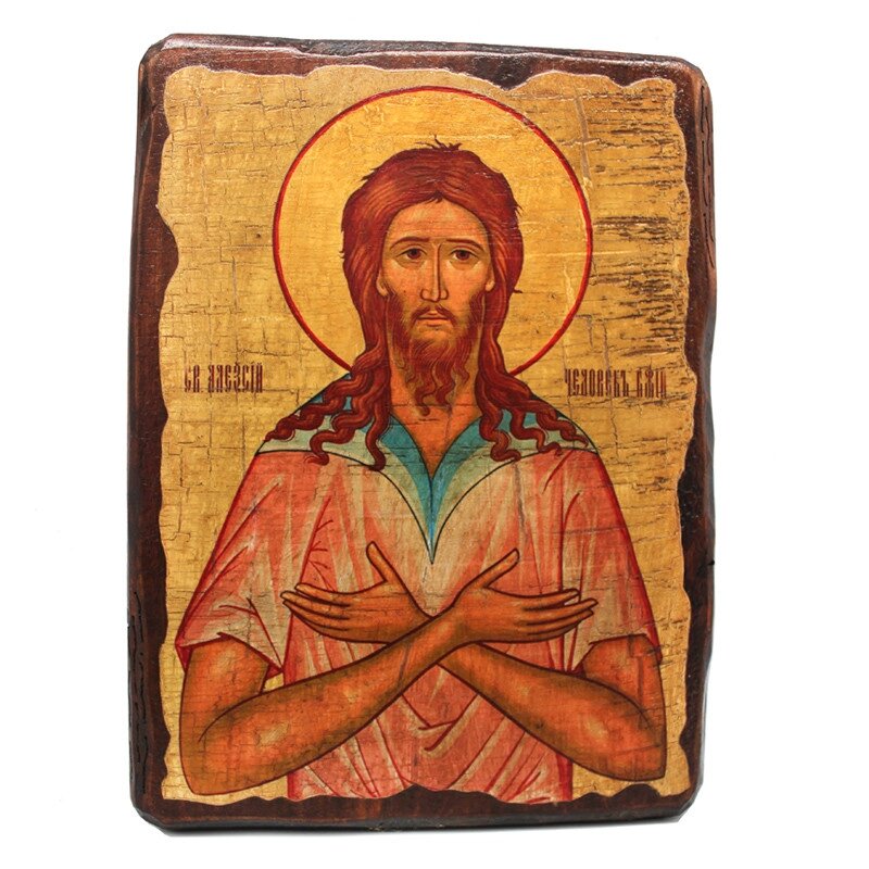 Дерев'яна ікона Святий преподобний Олексій, чоловік Божий, 17х23 см (814-2042) від компанії Інтернет-магазин Present4you - фото 1