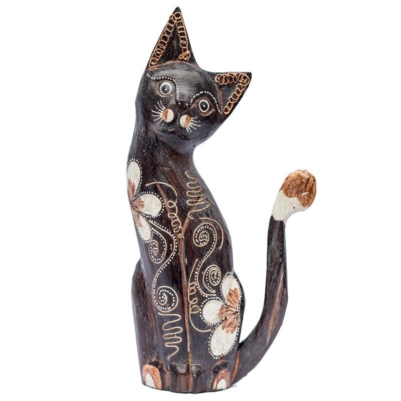 Дерев'яна статуетка кіт «Магнолія» , h-30 см від компанії Інтернет-магазин Present4you - фото 1