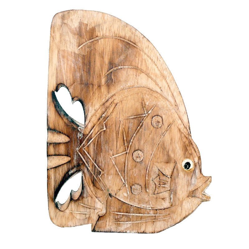 Дерев'яна статуетка «Рибка натуральна», 25 см від компанії Інтернет-магазин Present4you - фото 1