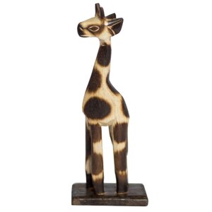 Дерев'яна статуетка Жираф палевий, h-40 см