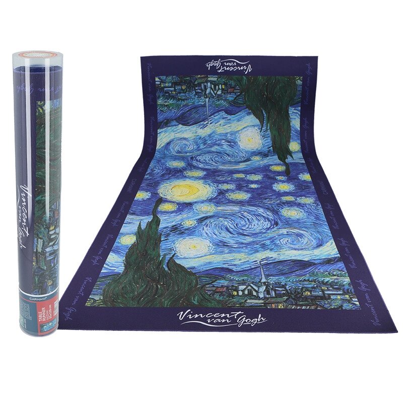Доріжка на стіл Ван Гог "Зоряна ніч" (55х120 см) від компанії Інтернет-магазин Present4you - фото 1