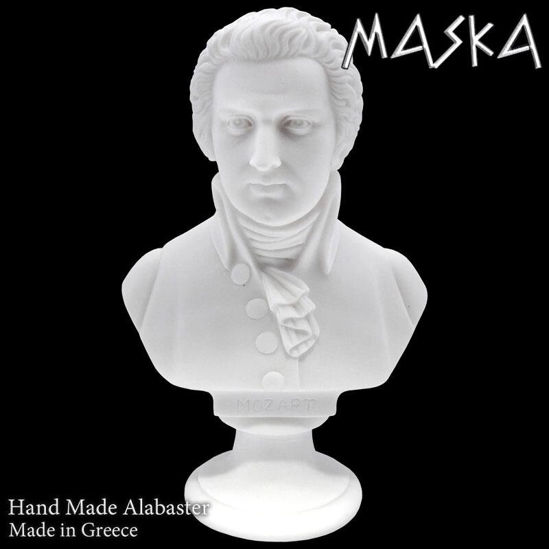 Фігура-бюст з алебастру «Моцарт» Греція, h-23 см (395-0544) від компанії Інтернет-магазин Present4you - фото 1