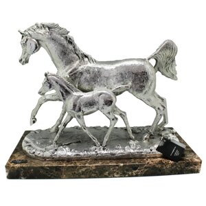 Фігура з кераміки колекційна ручна робота Anglada «Кінь з лошам» Іспанія, h-30х18х40 см (417Pa)