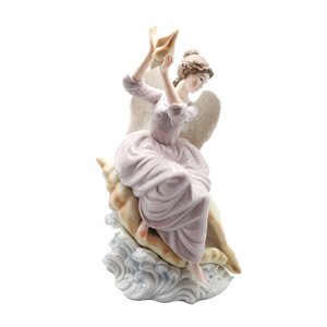 Фарфорова фігурка «Ангел з черепашкою», 31х18х13 см (350-3089)