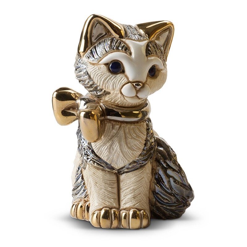 Фігурка "Кошеня зі стрічкою" (9х5х6 см) від компанії Інтернет-магазин Present4you - фото 1
