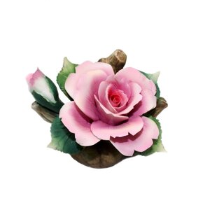 Фігурка-статуетка з фарфору «Рожева троянда»можливі різні відтінки), h-8х12х9 см