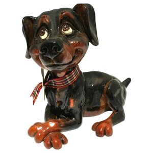 Фігурка-статуетка колекційна з кераміки собака доберман «Дейзі» Англія, h-11 см