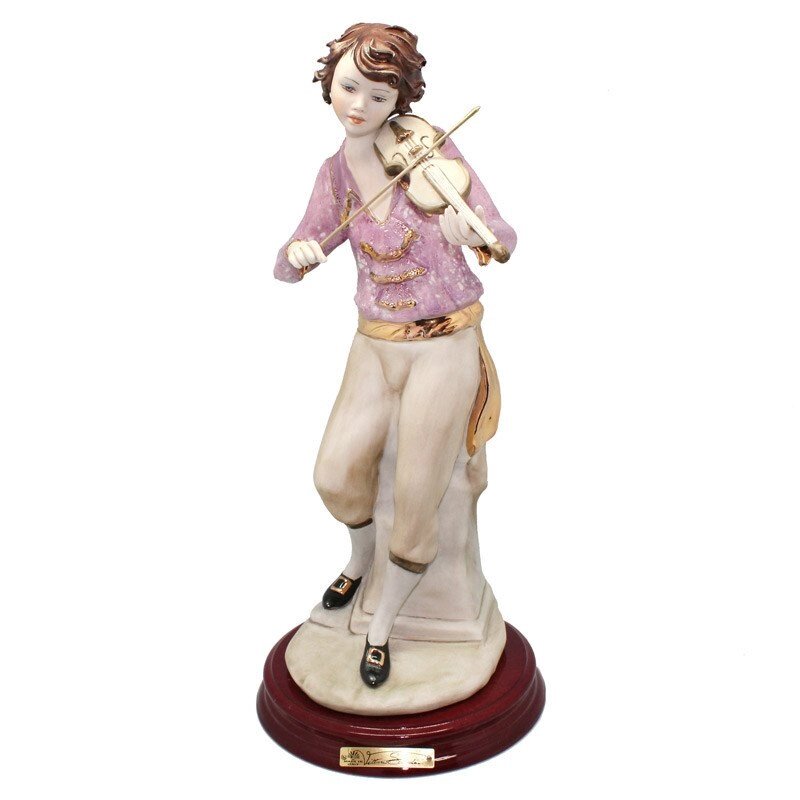 Фігурка-статуетка порцеляновий Італія, ручна робота «Юнак зі скрипкою» Sabadin, h-38 см (2942Ls) від компанії Інтернет-магазин Present4you - фото 1
