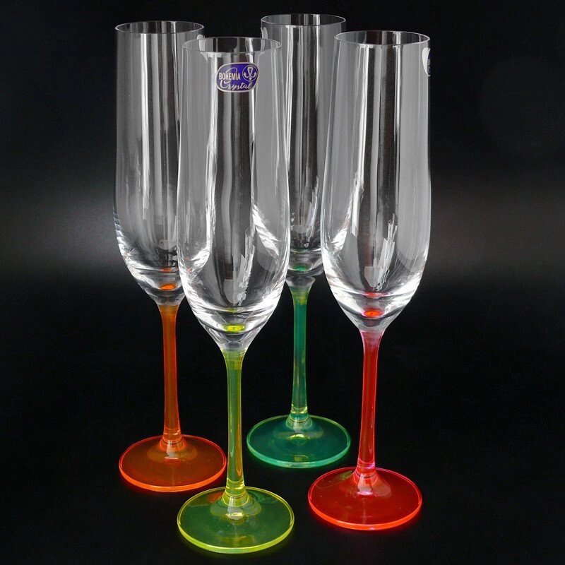 Фужери для шампанського Neon 4 шт., 190 мл від компанії Інтернет-магазин Present4you - фото 1