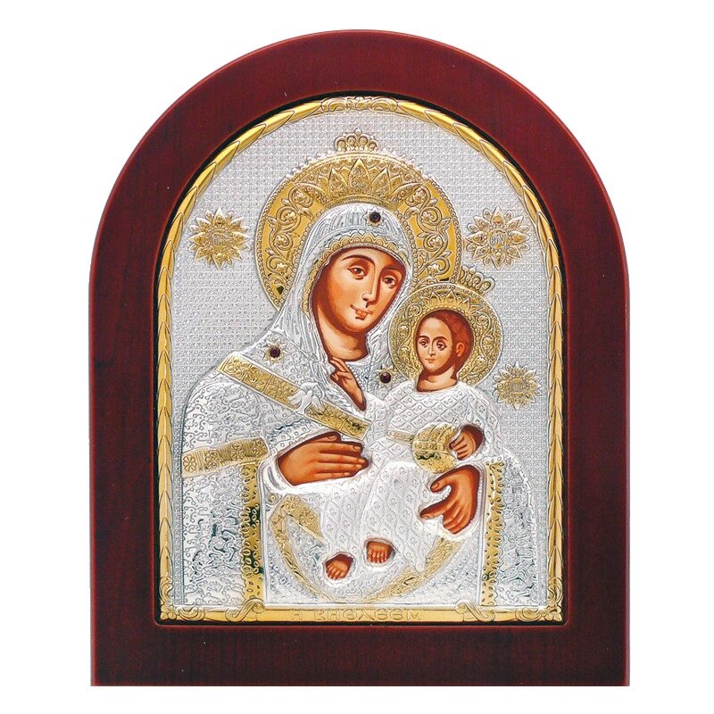 Ікона Божої Матері Silver Axion « Віфлеємська», 15x18 см (813-1049) від компанії Інтернет-магазин Present4you - фото 1
