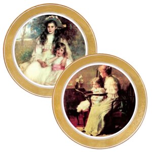 Набір декоративних тарілок «Вікторіанська мрія» Gloria, 2 шт.,d-32 см (264-3205B)
