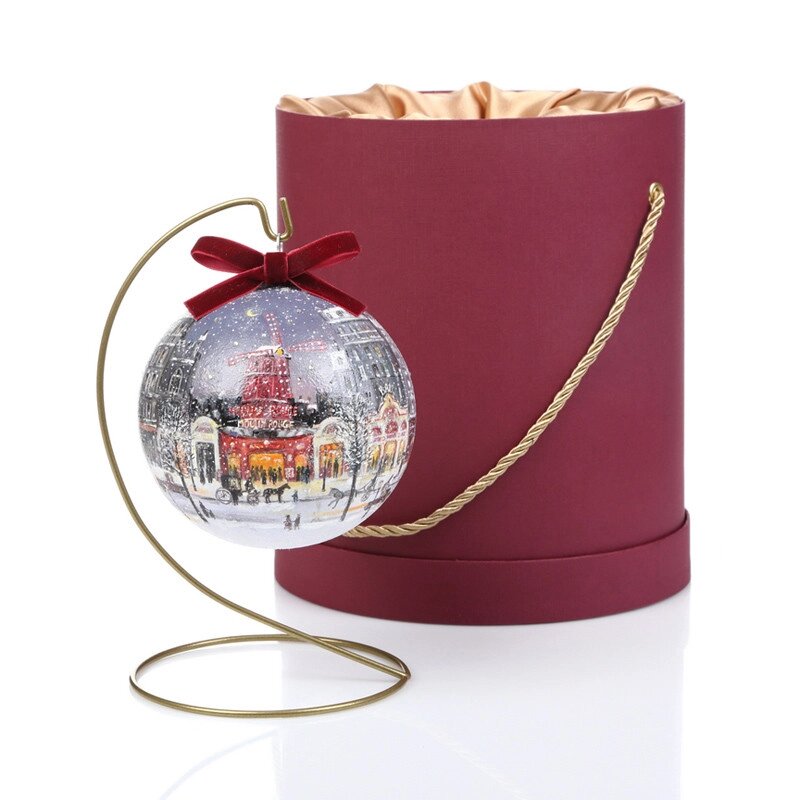 Новорічний куля ручного розпису в подарунковій коробці «Млин», d-12 см (905-0003) від компанії Інтернет-магазин Present4you - фото 1