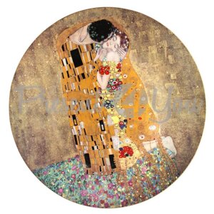 Порцелянова тарілка Р. Клімт «Поцілунок», d-27 см (115-8101)