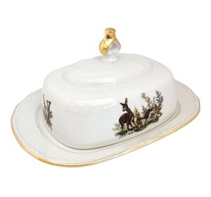 Маслянка порцелянова Gloria porcelain Полювання, h-9см, L-20см ( 538-0011)