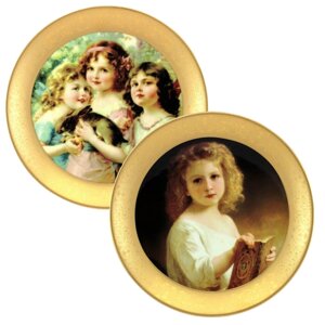 Набір декоративних тарілок « Вікторіанська мрія » Gloria, 2 шт., D-32 см (264-3206A)