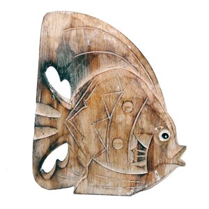 Дерев'яна статуетка «Рибка натуральна», 20 см