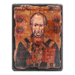 Дерев'яна ікона Святий Миколай Чудотворець, 17х13 см (814-1010)