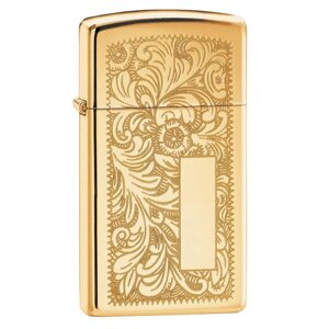 Запальничка Zippo Slim Venetian High Polish Brass 1652B