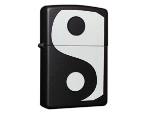 Запальничка Zippo BLACK MATTE, YING YANG 24472