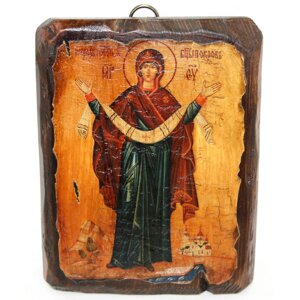 Дерев'яна ікона Покрова Пресвятої Богородиці , 17х13 см (814-1013)