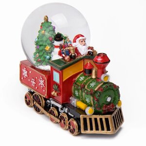 Потяг з сніговою кулею Merry Christmas" (h-16 см) (6016-007)
