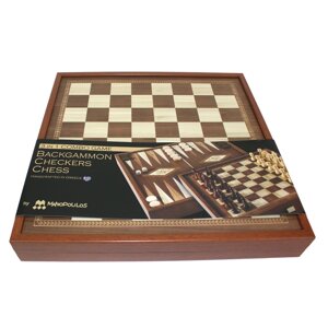 Шахи+Нарди+Шашки (3 в 1) Manopoulos, 40х40 см (088-3601STP)