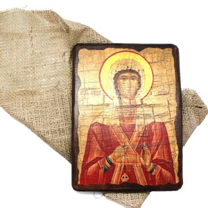Дерев'яна ікона Свята мучениця Тетяна, 17х23 см (814-2040)