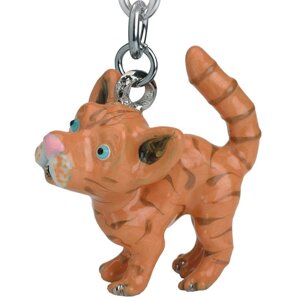 Брелок-фігурка для ключів з металу, Англія «Руда кішка»
