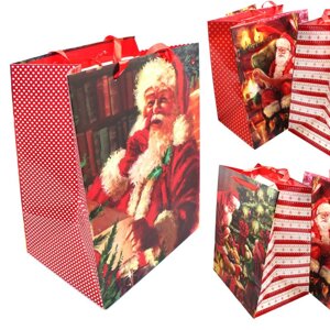 Пакет подарунковий «Jingl bells» в асортименті,32х24,5х18 см (344-0033)