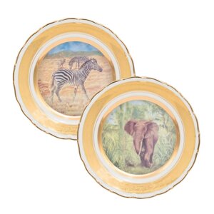 Набір декоративних тарілок « Сафарі » Gloria, 2 шт., D-25 см (264-2505B)