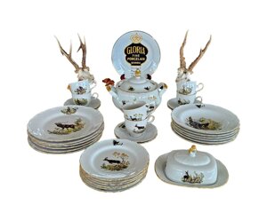 Сервіз обідній Gloria fine porcelain Bavaria Handwork Bayreuth Made in Germany Полювання 32 предм.