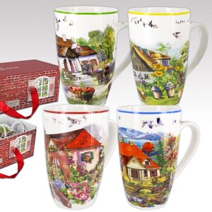 Набір 4 гуртки Village life collection, 425 мл, Carmani