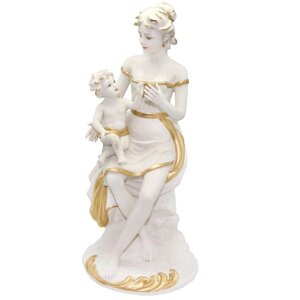 Фігурка-статуетка порцеляновий, ручна робота Італія «Мама з дитиною» Sabadin, h-37 см (41072s)