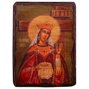 Дерев'яна ікона Свята рівноапостольна цариця Олена, 17х23 см (814-2024)