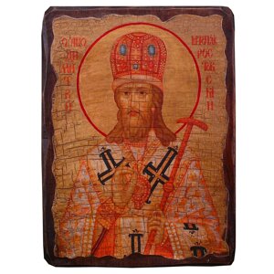 Дерев'яна ікона Святий Миколай, 17х23 см (814-2027)