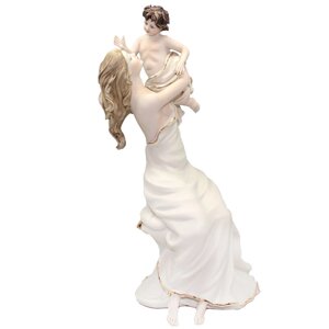 Фігурка-статуетка порцеляновий Італія, ручна робота «мати з дитиною» Sabadin, h-36 см (2979B)