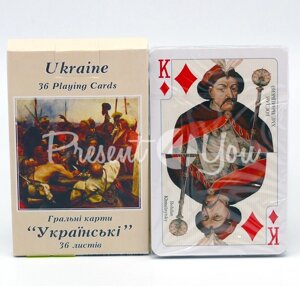 Гральні карти «Ukraine», 36 аркушів