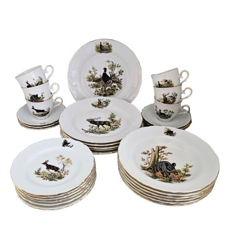 Сервіз обідній Gloria porcelain Полювання 30 предмети, d-23см, d-25см, d-15см, 250мл (538-0006)