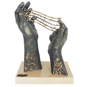 Скульптура з металу «Алегорія музики» Anglada,27х12х20 см