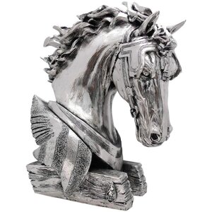 Скульптура з кераміки посріблена Anglada Кінь, 29,5х14х22 см (345Pa)